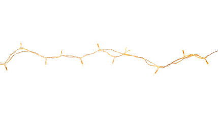 Christmas tree light string isolated on white background 
