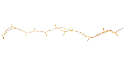 Christmas tree light string isolated on white background 