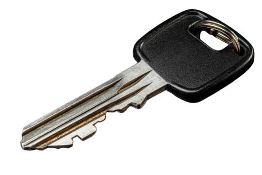 A symbolic key representing opportunity and new beginnings unlocking potential for a brighter on transparent background