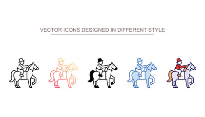 Fototapeta premium Horse riding icon design with white background stock illustration