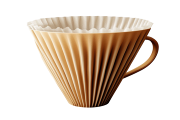 Brewing a perfect cup elegant ceramic coffee dripper ready for use embodying the ritual of on transparent background