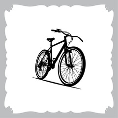 Vintage bicycle illustration with retro style on grunge background