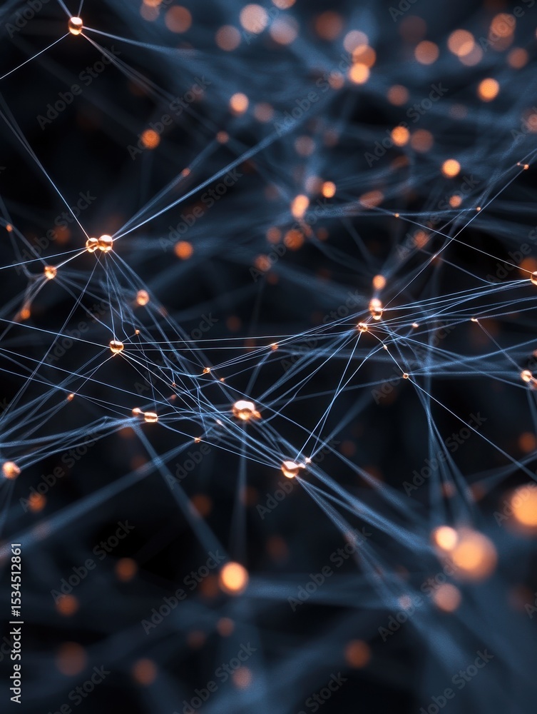 Poster interconnectedness a visual representation of complex network relationships, highlighting central no