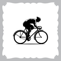 Vintage bicycle vector illustration with retro style isolated on white background