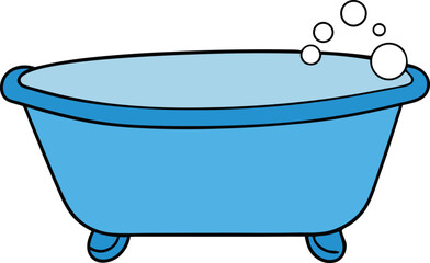 bathtub icon clipart vector on transparent background	
