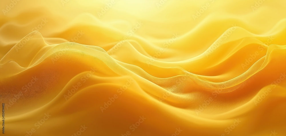 Poster abstract wavy yellow background with soft flowing lines, textures. creates bright dynamic visual, id