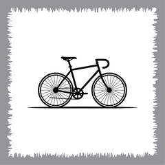 Vintage bicycle vector illustration isolated on white background in retro style