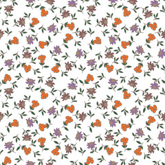 Botanical Beauty: Seamless Pattern of Exotic and Colorful Flowers