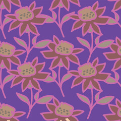 Botanical Beauty: Seamless Pattern of Exotic and Colorful Flowers