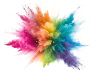 Colorful explosion of powder paint with a burst of vibrant hues against a black backdrop art