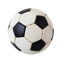 Fototapeta premium Classic Black and White Soccer Ball on a Clean Background, Perfect for Sports and Football Themes