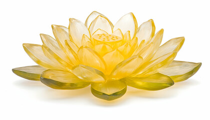 A translucent yellow lotus flower