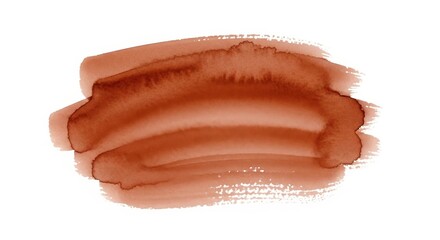 Abstract Brown Watercolor Brush Stroke - A textured brown watercolor brush stroke isolated on a white background. Perfect for design projects needing a rustic or earthy feel
