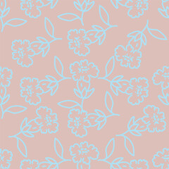Botanical Beauty: Seamless Pattern of Exotic and Colorful Flowers