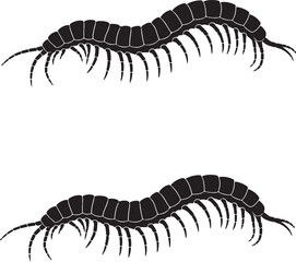 Centipede Vector Silhouette