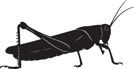 Desert Locust Vector Silhouette