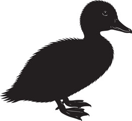 Duckling Vector Silhouette