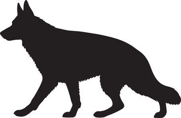 German Shepherd Vector Silhouette