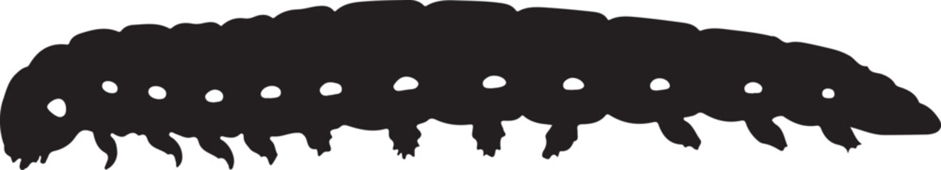Glow-worm Vector Silhouette