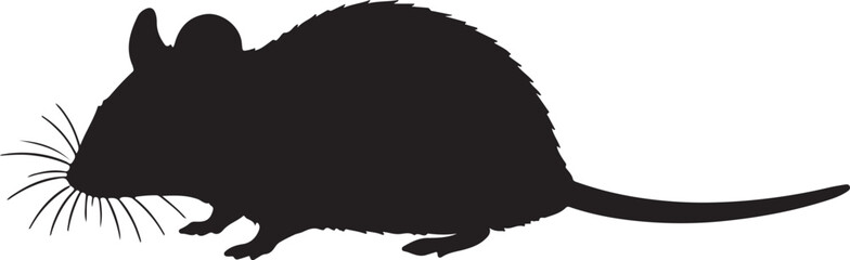 House Mouse Vector Silhouette