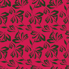 Cute feminine watercolor seamless pattern with wildflowers.hand drawn,