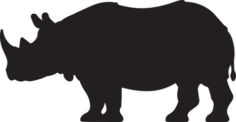 Javan Rhinoceros Silhouette