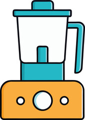 Fototapeta premium food processor icon clipart vector on transparent background 