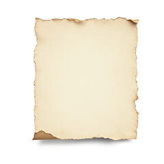 Fototapeta premium Isolated black line note old paper, transparent background png On white background