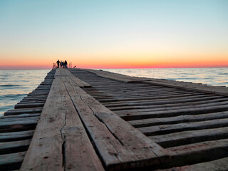 sunset on the pier