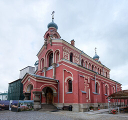 St. John Chrysostom Church is a temple of the Staroladozhsky Nikolsky Monastery. Russia, Staraya Ladoga.