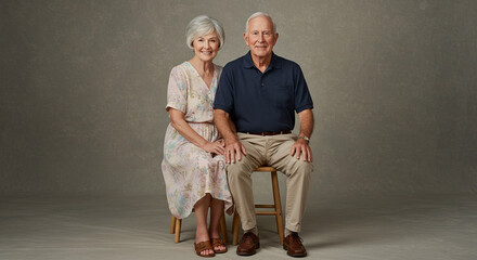 Obraz premium An elderly man & woman as a couple