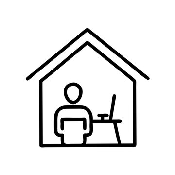 Home Office mobiles arbeiten Symbol