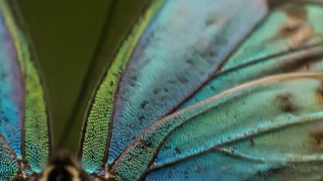 Butterfly wing detail, iridescent color