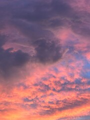 sunset in the sky