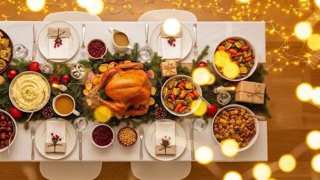 Festive Thanksgiving table setup