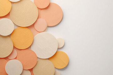 Obraz premium Abstract background with overlapping pastel circles