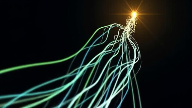 Glowing strands to light