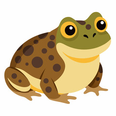 Burrowing Frog Vector on White