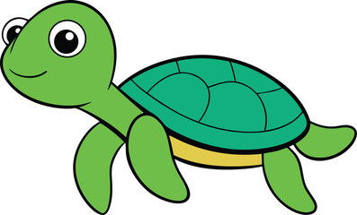 sea turtle icon clipart vector on transparent background