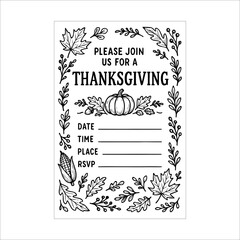 Thanksgiving Day Label Design Template