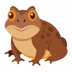 Burrowing Frog Vector on White