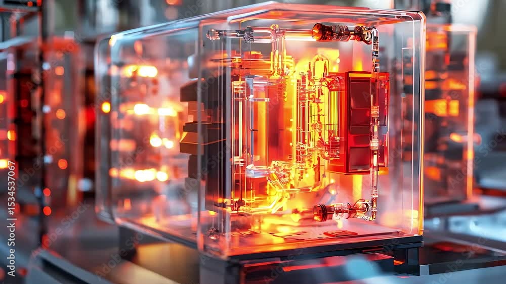Aufkleber future energy technology device core structure display