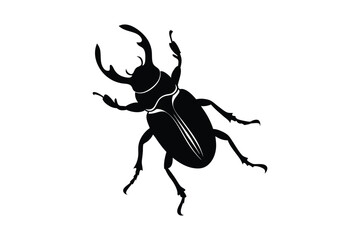 Beetle silhouette vector bundle  illustration