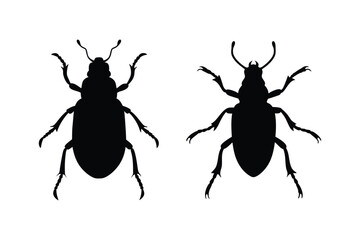 Beetle silhouette vector bundle  illustration