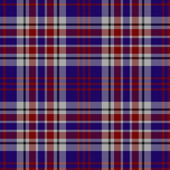 Red, Gray, Blue, Black Tartan Weave Pattern - Tile