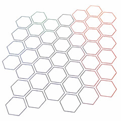 Abstract Hexagon Grid Vector Pattern