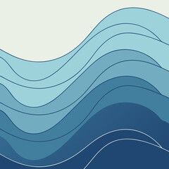 Gradient Ombre Wave Pattern