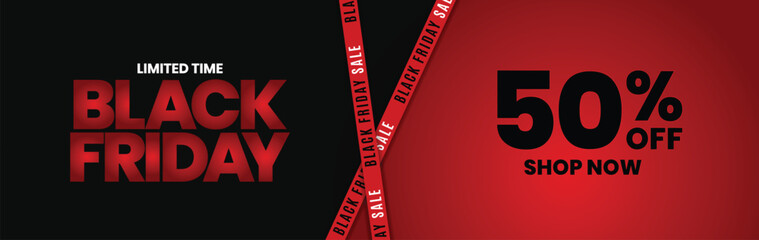Black Friday Sale Banner Template. Vector Illustration...eps