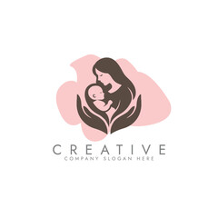 Nurturing enviroment for new mothers logo,  Parenting and Family Logo, Mother and Baby Logo vector design