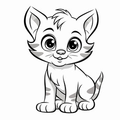 Obraz premium Cute Baby Tiger Sitting Vector